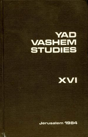 Yad Vashem Studies: Volume XVI