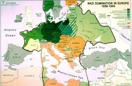 Map: Nazi domination in Europe
