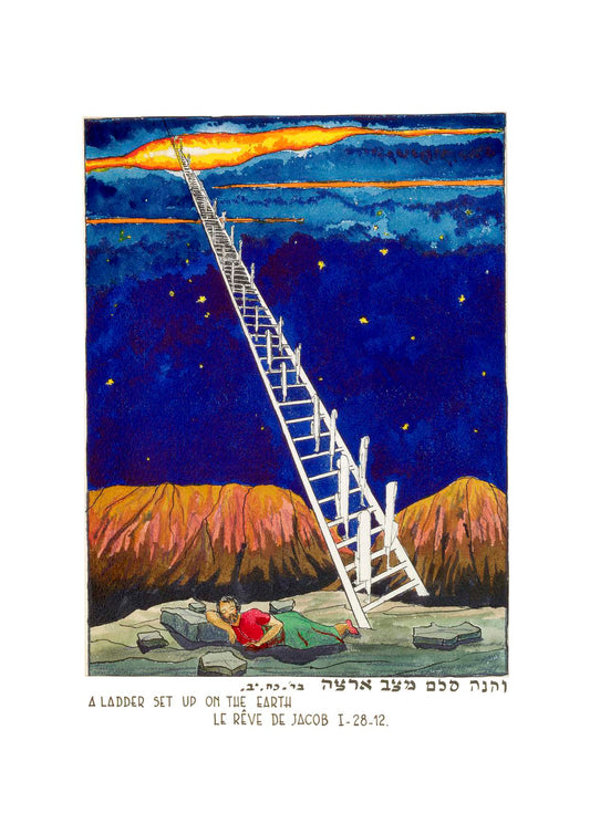 'A Ladder Set Up On the Earth' - Art Replica