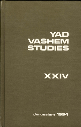 Picture of Yad Vashem Studies: Volume XXIV