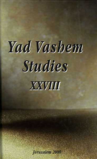 תמונה של Yad Vashem Studies: Volume XXVIII