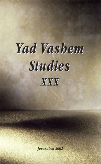 Picture of Jewish Holocaust Commemoration in the USSR in Yad Vashem Studies, Volume XXX