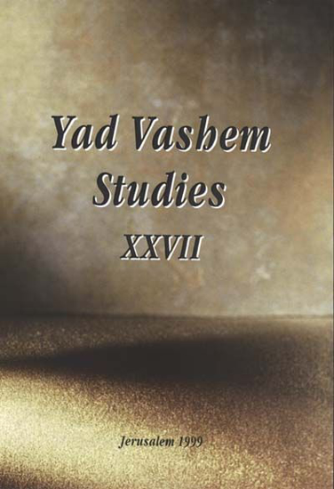 Picture of Jewish Life in Nazi Germany in Yad Vashem Studies, Volume XXVII