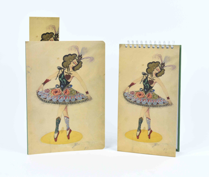 Picture of Set of 2 Notebooks + Bookmark "Dancer" - Hebrew